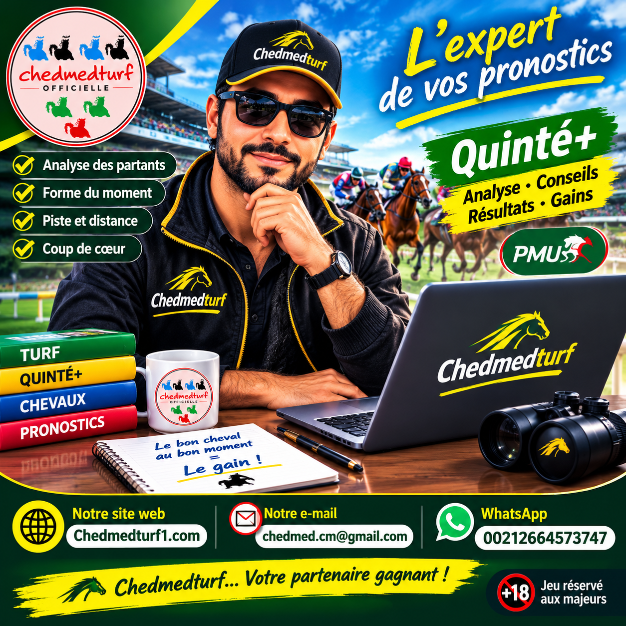 Chedmedturf — l'expert de vos Pronostics Pmu Quinté du Vendredi 30/10/2026